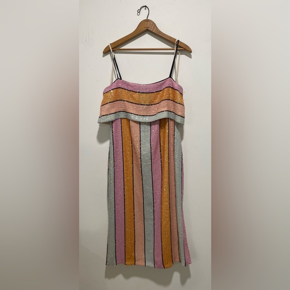 Gianni Bini Multicolor Sequin Midi Dress - Picture 1 of 4